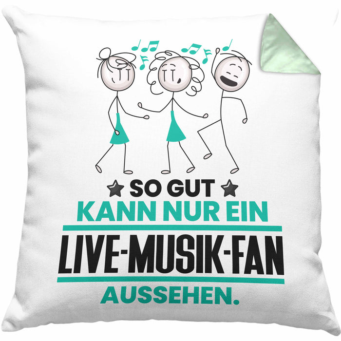 Live-Musik-Fan Geschenk Kissen mit Füllung 40x40 So Gut Kann Nur Ein Live-Musik-Fan Aussehen Geschenkidee (Grau) Grün Trendation