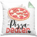 Pizza Dealer Kissen mit Füllung 40x40 Geschenk für Pizzabäcker Geburtstag Spruch Geschenkidee Beste Pizza Der welt (Grau) Grün Trendation