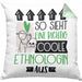 Ethnologin Geschenk Kissen mit Füllung 40x40 Geschenkidee für Ethnologin Geburtstag Weihnachten Spruch So Sieht Eine Richtig Coole Ethnologin Aus (Grau) Grün Trendation