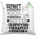 Tierphysiotherapeut Geschenk Lustiger Spruch für Tierphysiotherapeut Geschenkidee Bester Tierphysiotherapeut Der WeltKissen mit Füllung 40x40 (Grau) Grün Trendation