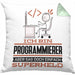 Programmierer Geschenk Kissen mit Füllung 40x40 Ich Bin Programmierer Aber Sag Doch Einfach Superheld Lustige Geschenkdiee für Programmierer (Grau) Grün Trendation