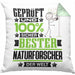 Naturforscher Geschenk Lustiger Spruch für Naturforscher Geschenkidee Bester Naturforscher Der WeltKissen mit Füllung 40x40 (Grau) Grün Trendation
