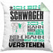 Schwager Geschenk Kaffee-Kissen mit Füllung 40x40 Geschenkidee für Schwager Ich Bin Schwager Ich Kann Es Dir Erklären Jedoch Nicht Für Dich Verstehen Spruch Lustig (Grau) Grün Trendation