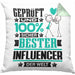 Influencer Geschenk Lustiger Spruch für Influencer Geschenkidee Bester Influencer Der WeltKissen mit Füllung 40x40 (Grau) Grün Trendation