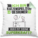 Katzenspielzeug-Designer Kissen mit Füllung 40x40 Geschenk für Katzenspielzeug-Designer Geburtstag Lustiger Spruch Was Ist Deine Superkraft (Grau) Grün Trendation