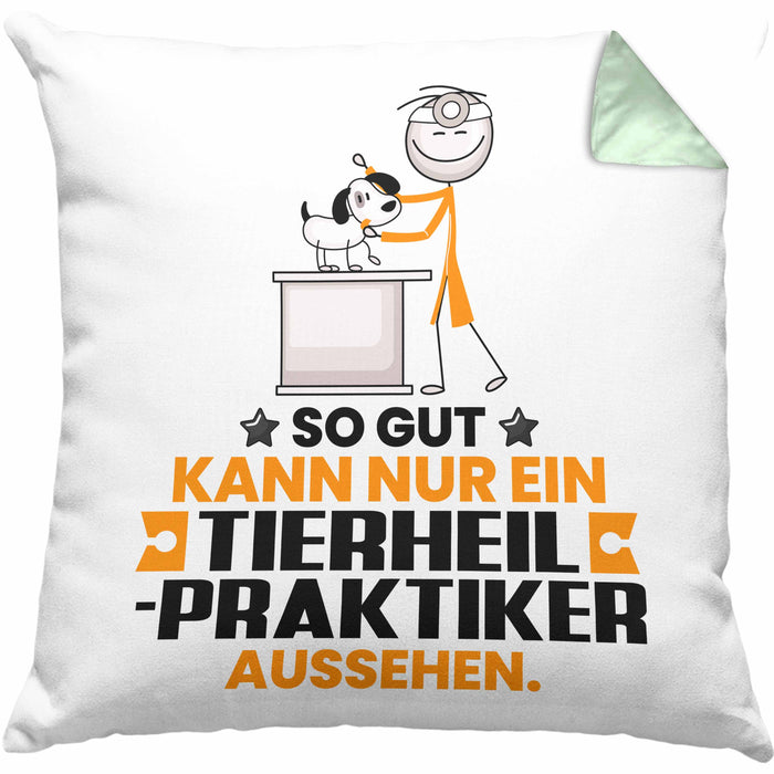 Tierheilpraktiker Geschenk Kissen mit Füllung 40x40 So Gut Kann Nur Ein Tierheilpraktiker Aussehen Geschenkidee (Grau) Grün Trendation