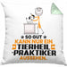 Tierheilpraktiker Geschenk Kissen mit Füllung 40x40 So Gut Kann Nur Ein Tierheilpraktiker Aussehen Geschenkidee (Grau) Grün Trendation