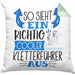 So Sieht Ein Richtig Cooler Kletterführer Aus Kissen mit Füllung 40x40 Geschenk für Kletterführer Geburtstag Geschenkdiee (Grau) Grün Trendation