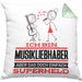 Musikliebhaber Geschenk Kissen mit Füllung 40x40 Ich Bin Musikliebhaber Aber Sag Doch Einfach Superheld Lustige Geschenkdiee für Musikliebhaber (Grau) Grün Trendation
