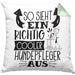 Hundepfleger Kissen mit Füllung 40x40 So Sieht Ein Richtig Cooler Hundepfleger Aus Geschenk Lustiger Spruch Geschenkidee (Grau) Grün Trendation