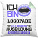 Logopäde Ausbildung Kissen mit Füllung 40x40 Geschenk Ich Bin Logopäde In Der Ausbildung Ich Darf Das Geschenkidee Spruch (Grau) Grün Trendation