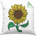 Lustige Sonnenblume Kissen mit Füllung 40x40 Geschenk für Sonnenblumenliebhaber (Grau) Grün Trendation