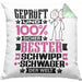 Schwippschwager Geschenk Lustiger Spruch für Schwippschwager Geschenkidee Bester Schwippschwager Der WeltKissen mit Füllung 40x40 (Grau) Grün Trendation