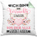 Schwägerin Kissen mit Füllung 40x40 Geschenk Lustiger Spruch Geschenkidee Ich Bin Die Verrückte Schwägerin Von Der Alle Geredet Haben (Grau) Grün Trendation