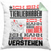 Tierwohlhaber Geschenk Kaffee-Kissen mit Füllung 40x40 Geschenkidee für Tierwohlhaber Ich Bin Tierwohlhaber Ich Kann Es Dir Erklären Jedoch Nicht Für Dich Verstehen Spruch Lustig (Grau) Grün Trendation