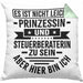 Steuerberaterin Geschenk Kissen mit Füllung 40x40 Geschenkidee Prinzessin (Grau) Grün Trendation