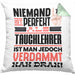 Tauchlehrer Geschenk Kissen mit Füllung 40x40 Lustige Geschenkidee für Tauchlehrer Geburtstag Niemand Ist Perfekt Aber Als Tauchlehrer Ist Man Nah Dran (Grau) Grün Trendation