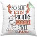 Enkel Kissen mit Füllung 40x40 Geschenk So Sieht Ein RIchtig Cooler Enkel Aus Geschenkidee Lustiger Spruch Geburtstag (Grau) Grün Trendation
