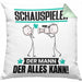 Schauspieler Kissen mit Füllung 40x40 Geschenk für Schauspieler Der Mann Der Alles Kann Geschenkidee zum Geburtstag (Grau) Grün Trendation