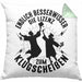 Bachelor Kissen mit Füllung 40x40 Master Studium Endlich Besserwisser Geschenk (Grau) Grün Trendation