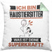 Haustiersitter Kissen mit Füllung 40x40 Geschenk für Haustiersitter Geburtstag Lustiger Spruch Was Ist Deine Superkraft (Grau) Grün Trendation