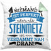 Steinmetz Kissen mit Füllung 40x40 Geschenk Spruch Geschenkidee Spruch Niemand Ist toll (Grau) Grün Trendation