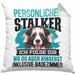 Border Collie Kissen mit Füllung 40x40 Geschenk Hundebesitzer Bordercollie Geschenkidee Kaffee-Kissen mit Füllung 40x40 Persönlicher Stalker (Grau) Grün Trendation