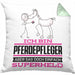 Pferdepfleger Geschenk Kissen mit Füllung 40x40 Ich Bin Pferdepfleger Aber Sag Doch Einfach Superheld Lustige Geschenkdiee für Pferdepfleger (Grau) Grün Trendation