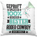 Rodeo-Cowboy Geschenk Lustiger Spruch für Rodeo-Cowboy Geschenkidee Bester Rodeo-Cowboy Der WeltKissen mit Füllung 40x40 (Grau) Grün Trendation