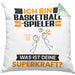 Basketballspieler Kissen mit Füllung 40x40 Geschenk für Basketballspieler Geburtstag Lustiger Spruch Was Ist Deine Superkraft (Grau) Grün Trendation