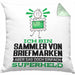 SammlervonBriefmarken Geschenk Kissen mit Füllung 40x40 Ich Bin SammlervonBriefmarken Aber Sag Doch Einfach Superheld Lustige Geschenkdiee für SammlervonBriefmarken (Grau) Grün Trendation