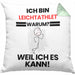 Leichtathlet Geschenk Kissen mit Füllung 40x40 Lustiger Spruch Ich Bin Leichtathlet Warum Weil Ich Es Kann Geschenkidee Bester Leichtathlet Geburtstag (Grau) Grün Trendation