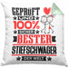 Stiefschwager Geschenk Lustiger Spruch für Stiefschwager Geschenkidee Bester Stiefschwager Der WeltKissen mit Füllung 40x40 (Grau) Grün Trendation