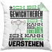 Gewichtheber Geschenk Kaffee-Kissen mit Füllung 40x40 Geschenkidee für Gewichtheber Ich Bin Gewichtheber Ich Kann Es Dir Erklären Jedoch Nicht Für Dich Verstehen Spruch Lustig (Grau) Grün Trendation