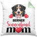 Berner Sennen Besitzer Mom Mama Kissen mit Füllung 40x40 Geschenk Lustiger Spruch Geschenkidee Berner Sennen Besitzerin (Grau) Grün Trendation