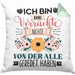 Nichte Kissen mit Füllung 40x40 Geschenk Lustiger Spruch Geschenkidee Ich Bin Die Verrückte Nichte Von Der Alle Geredet Haben (Grau) Grün Trendation