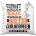 Curlingspieler Geschenk Lustiger Spruch für Curlingspieler Geschenkidee Bester Curlingspieler Der WeltKissen mit Füllung 40x40 (Grau) Grün Trendation