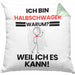 Halbschwager Geschenk Kissen mit Füllung 40x40 Lustiger Spruch Ich Bin Halbschwager Warum Weil Ich Es Kann Geschenkidee Bester Halbschwager Geburtstag (Grau) Grün Trendation