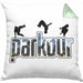 Kissen mit Füllung 40x40 für Parkour Fans Geschenk für Urbanen Sports Sportler Freerunning (Grau) Grün Trendation