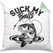 Fischer Karpfen Angler Geschenk Kissen mit Füllung 40x40 Fischer Fisch Suck My Balls Anglergeschenke (Grau) Grün Trendation