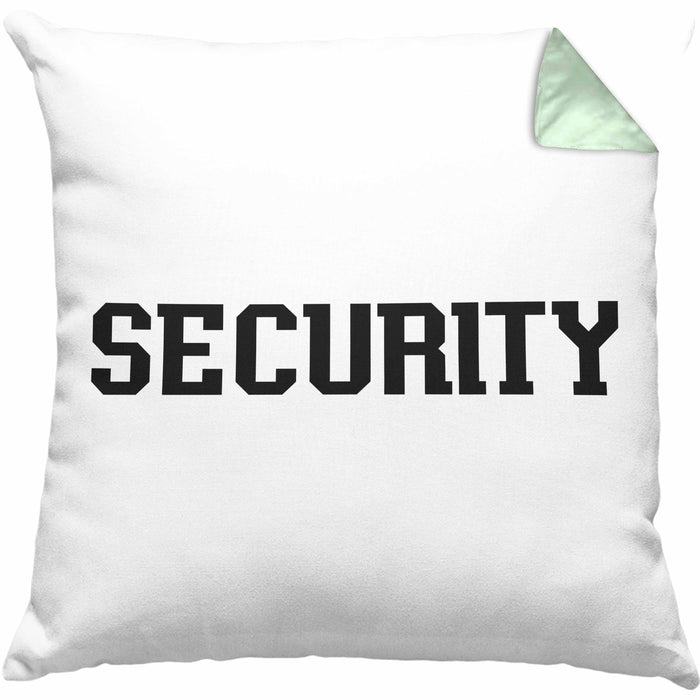 Security Kissen mit Füllung 40x40 für Türsteher Wächter Geschenk für Beschützer (Grau) Grün Trendation