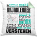 Kajaklehrer Geschenk Kaffee-Kissen mit Füllung 40x40 Geschenkidee für Kajaklehrer Ich Bin Kajaklehrer Ich Kann Es Dir Erklären Jedoch Nicht Für Dich Verstehen Spruch Lustig (Grau) Grün Trendation