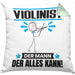 Violinist Kissen mit Füllung 40x40 Geschenk für Violinist Der Mann Der Alles Kann Geschenkidee zum Geburtstag (Grau) Grün Trendation