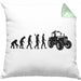 Lustige Kissen mit Füllung 40x40 für Landwirte Geschenk Evolution Traktor Geschenkidee (Grau) Grün Trendation