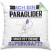 Paraglider Kissen mit Füllung 40x40 Geschenk für Paraglider Geburtstag Lustiger Spruch Was Ist Deine Superkraft (Grau) Grün Trendation