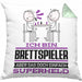 Brettspieler Geschenk Kissen mit Füllung 40x40 Ich Bin Brettspieler Aber Sag Doch Einfach Superheld Lustige Geschenkdiee für Brettspieler (Grau) Grün Trendation