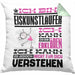 Eiskunstläufer Geschenk Kaffee-Kissen mit Füllung 40x40 Geschenkidee für Eiskunstläufer Ich Bin Eiskunstläufer Ich Kann Es Dir Erklären Jedoch Nicht Für Dich Verstehen Spruch Lustig (Grau) Grün Trendation