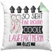 Laufpartnerin Geschenk Kissen mit Füllung 40x40 Lustig Geschenkidee für Laufpartnerin Geburtstag So Sieht Eine Richtig Coole Laufpartnerin Aus Frauen Spruch (Grau) Grün Trendation