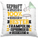 Trampolinspringer Geschenk Lustiger Spruch für Trampolinspringer Geschenkidee Bester Trampolinspringer Der WeltKissen mit Füllung 40x40 (Grau) Grün Trendation
