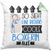 Boxerin Geschenk Kissen mit Füllung 40x40 Lustig Geschenkidee für Boxerin Geburtstag So Sieht Eine Richtig Coole Boxerin Aus Frauen Spruch (Grau) Grün Trendation